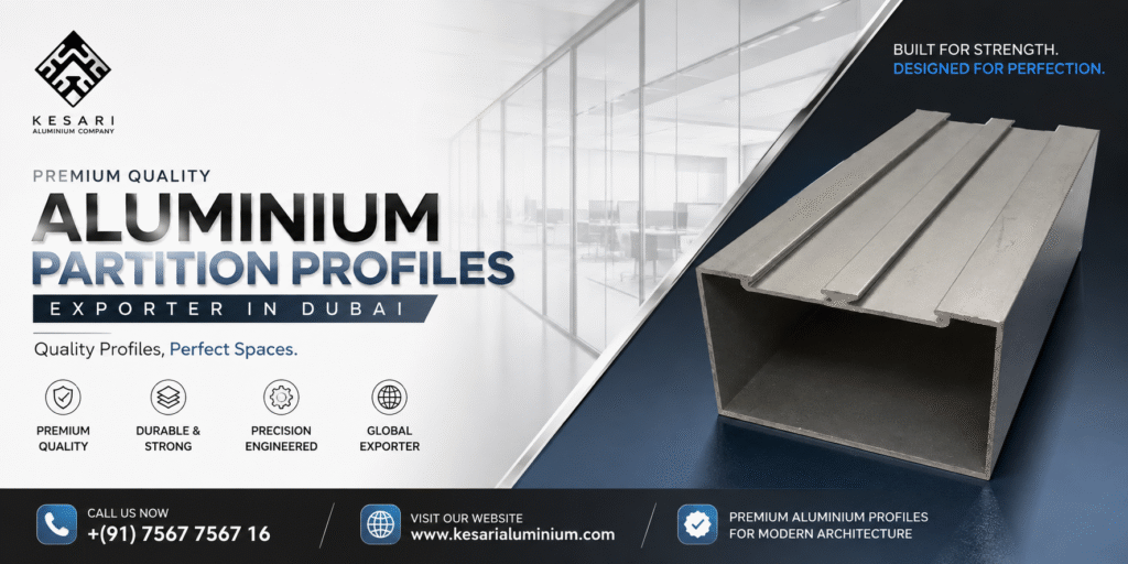Aluminium Partition Profiles Exporter in Dubai